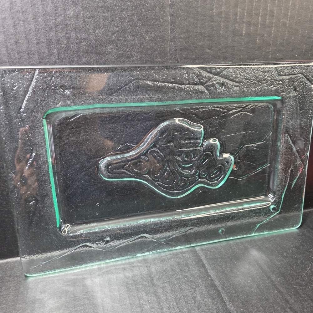 Glass Eye Studio PNW Native American Style Animal Glass Tray Serving Platter